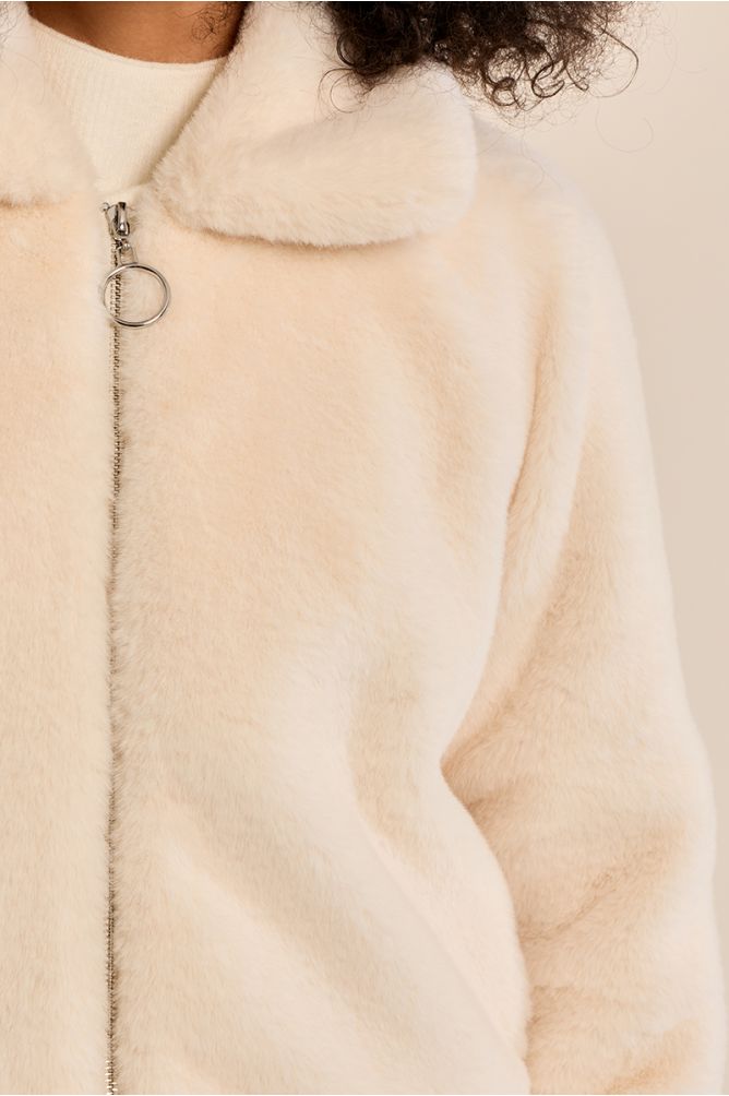 Chaqueta de manga larga de peluche