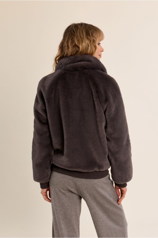 Chaqueta de manga larga de peluche