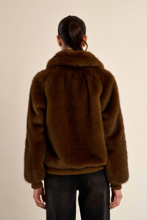Textured jacket, imitation fur