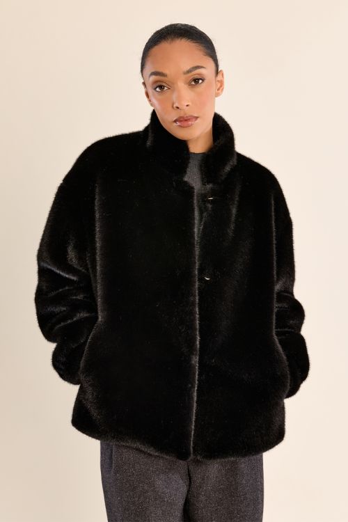 Veste imitation fourrure