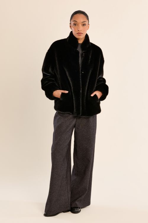 Chaqueta de manga larga de peluche