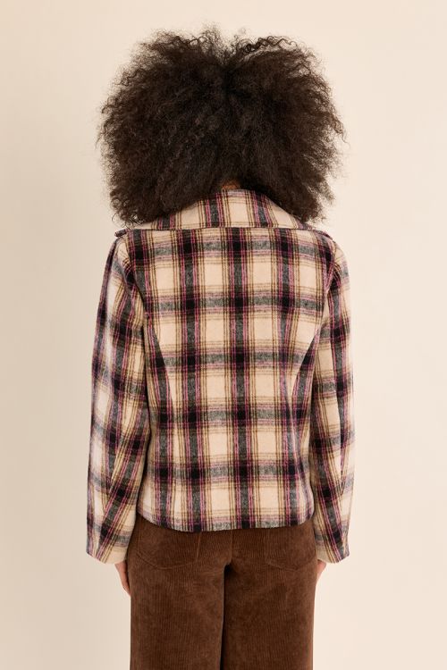 Short plaid coat