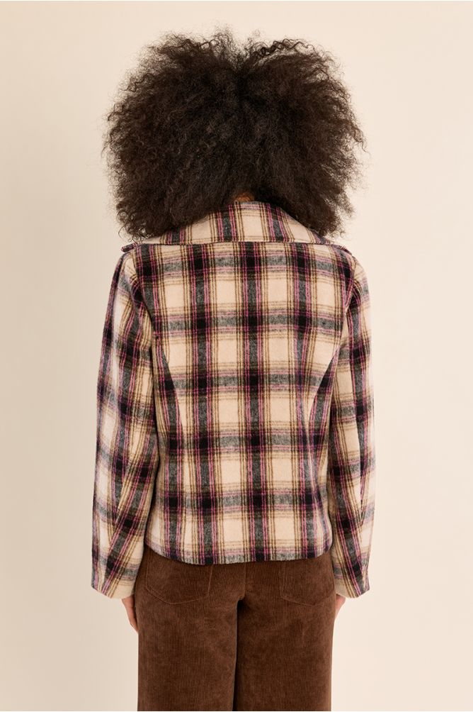 Short plaid coat