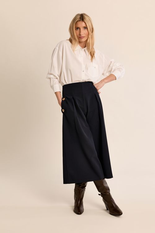 Jupe culotte taille haute