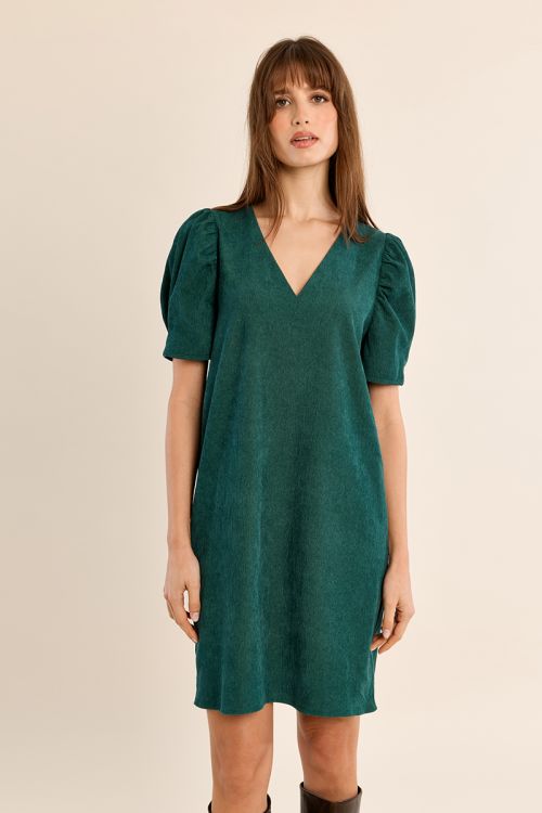 Robe courte manches gigot