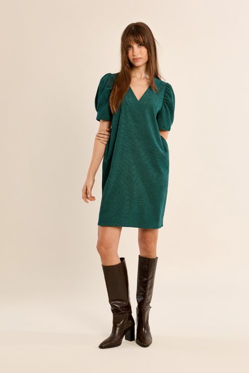 Robe courte manches gigot