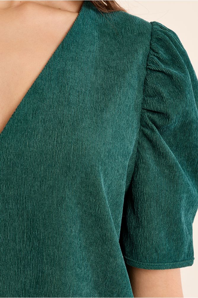 Vestido de manga corta abullonada