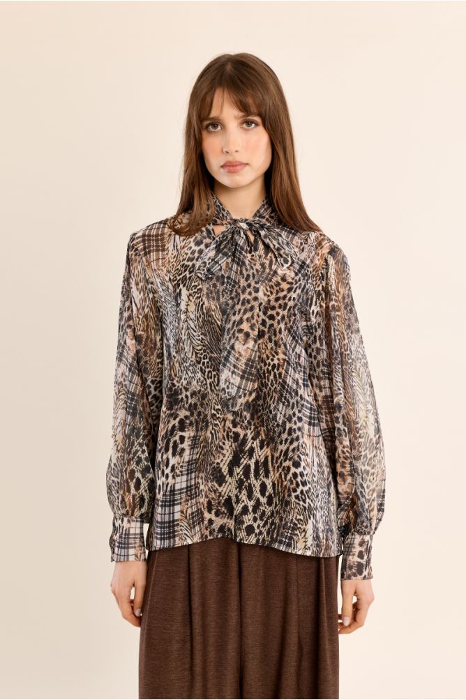 Blusa de manga larga con estampado