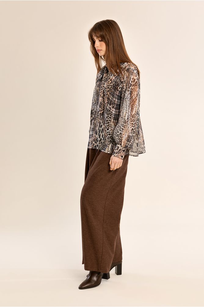 Voile blouse, collar