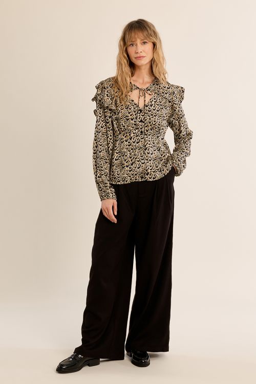 Blouse avec épaulettes à nouer
