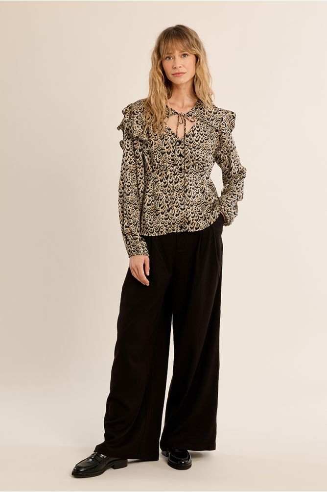 Blouse avec épaulettes à nouer