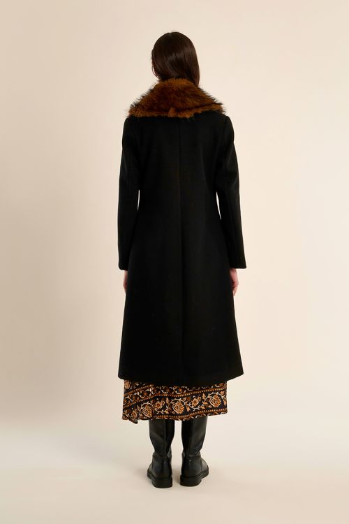 Manteau imitation fausse fourrure