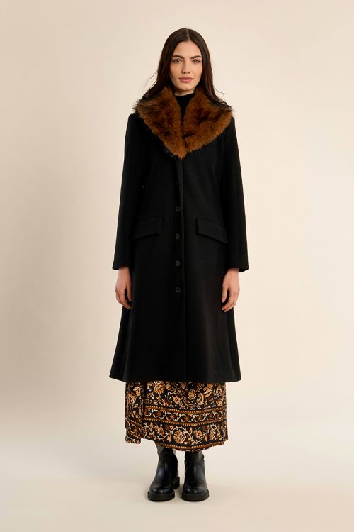 Manteau imitation fausse fourrure