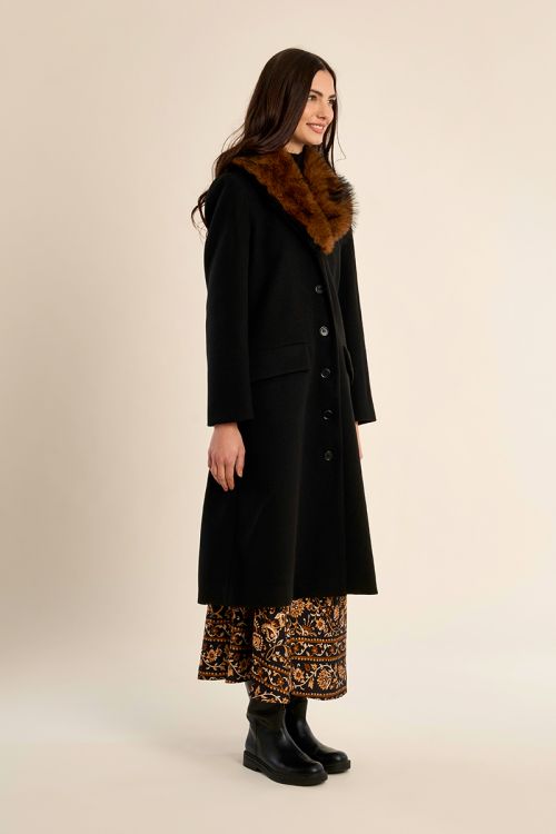Manteau imitation fausse fourrure