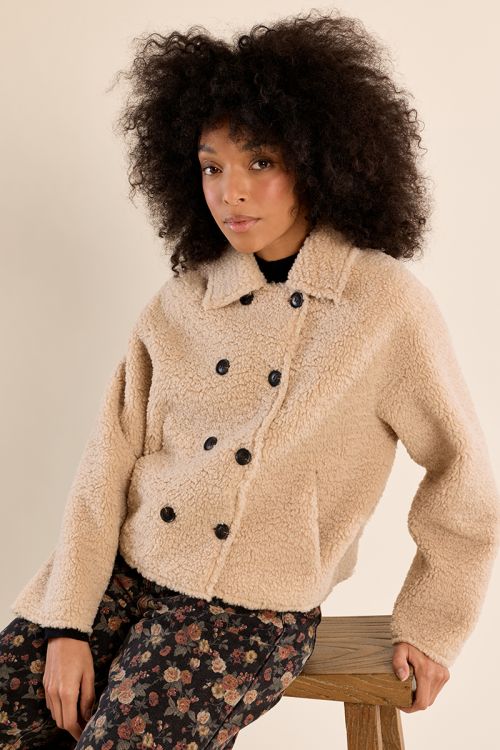 Veste courte imitation mouton