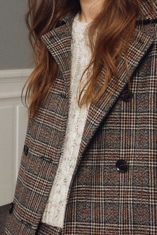 Veste courte à carreaux