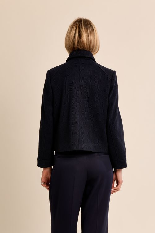 Chaqueta de doble botonadura con estampado
