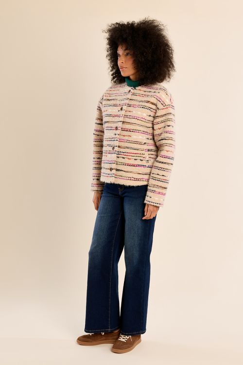 Veste duveteuse à boutons