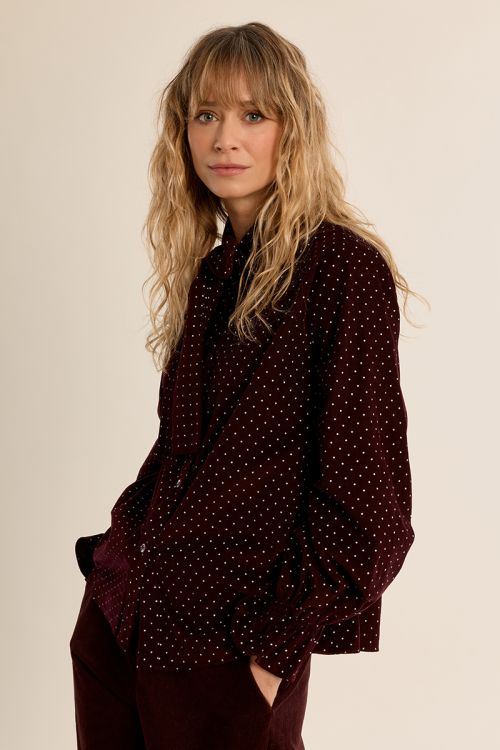 Cotton blouse with collar