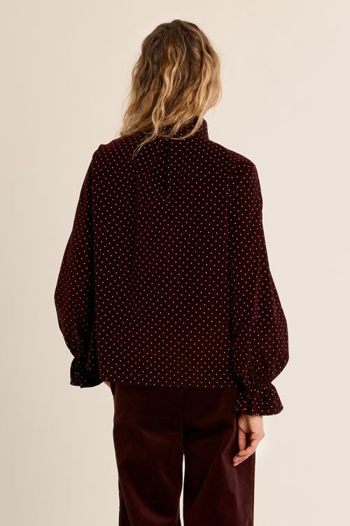Blouse en coton col lavallière
