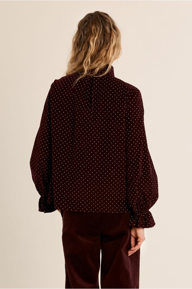 Blouse en coton col lavallière