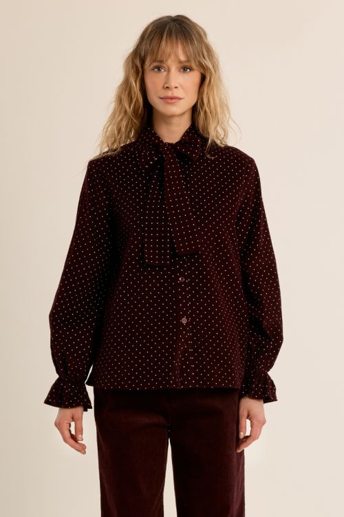 Cotton blouse with collar