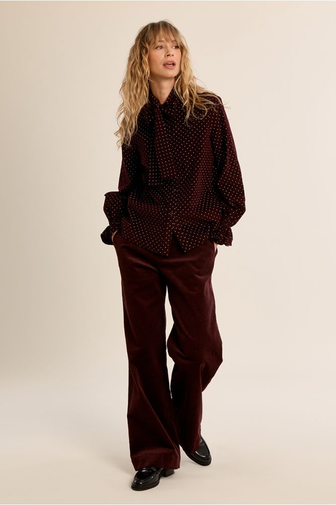 Cotton blouse with collar