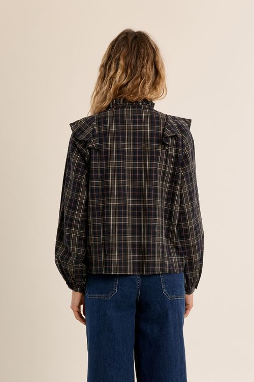 Plaid cotton blouse