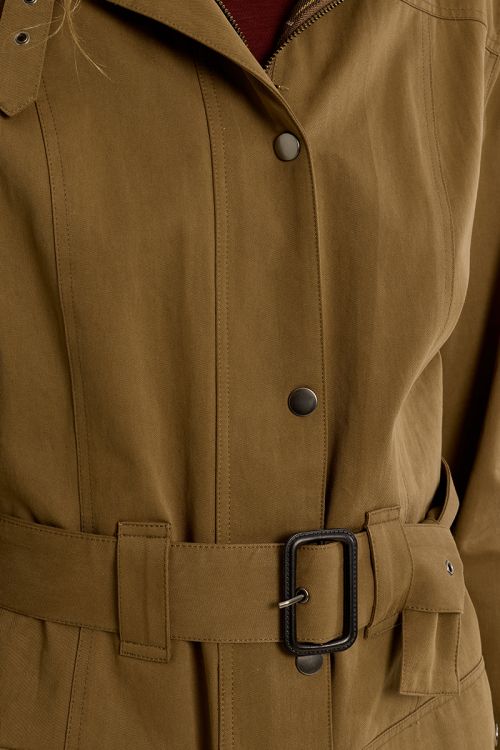 Parka ceinturée en coton