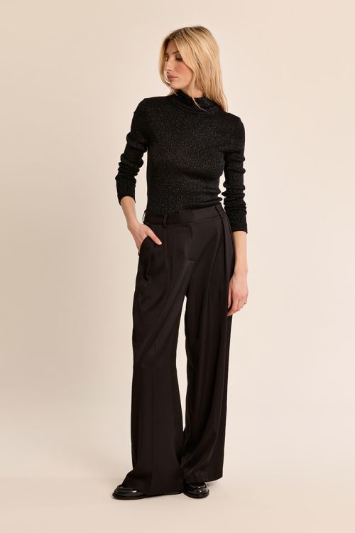 Pantalon à pinces droit