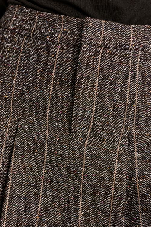 Short pleated wool skirt