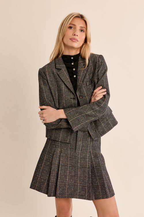 Blazer droit en lainage