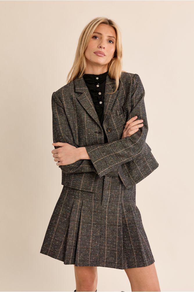 Blazer droit en lainage