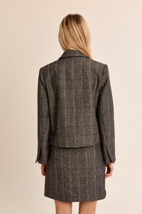 Blazer droit en lainage