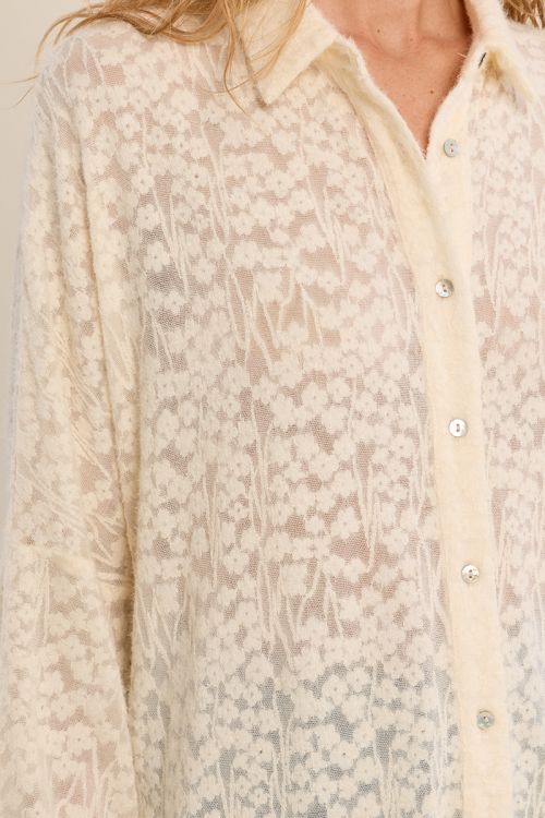 Openwork floral shirt