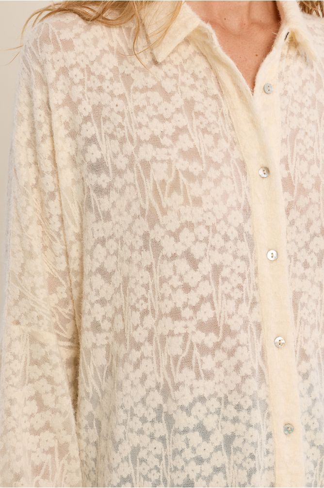 Openwork floral shirt