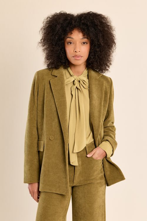 Blazer droit en velours