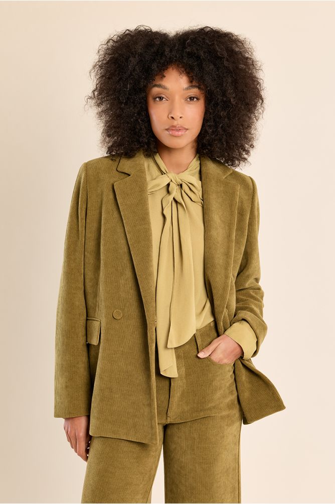 Blazer droit en velours