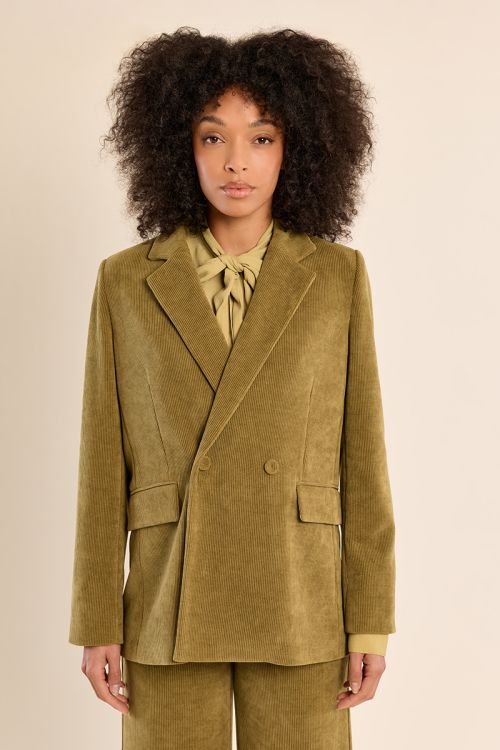 Blazer droit en velours