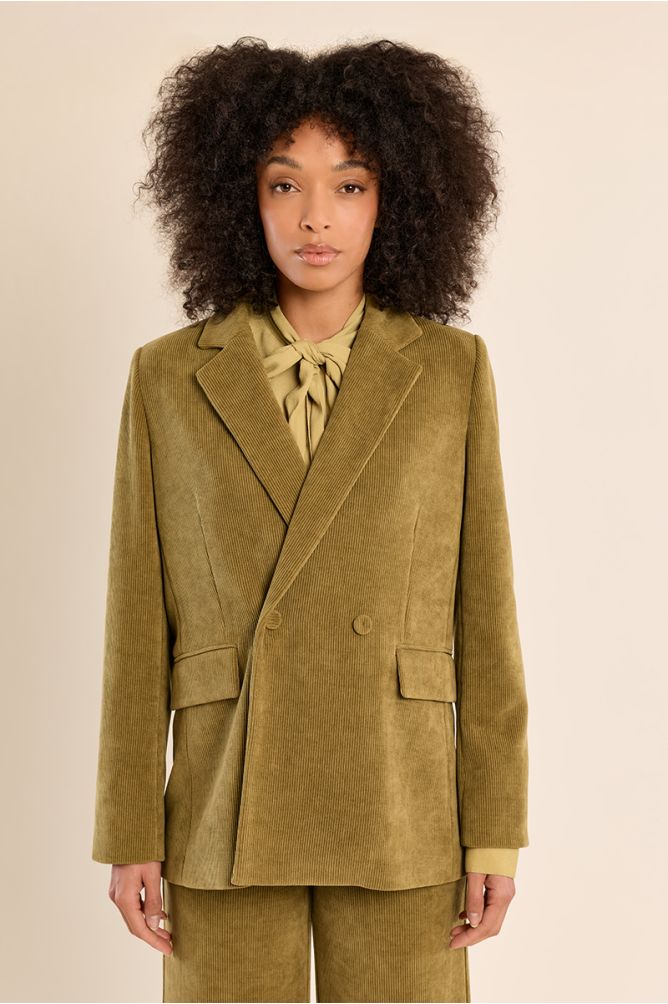 Blazer droit en velours