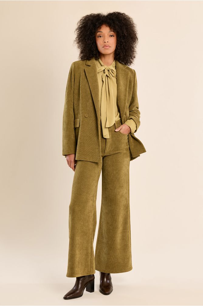 Blazer droit en velours