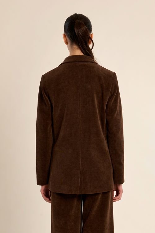 Blazer droit en velours