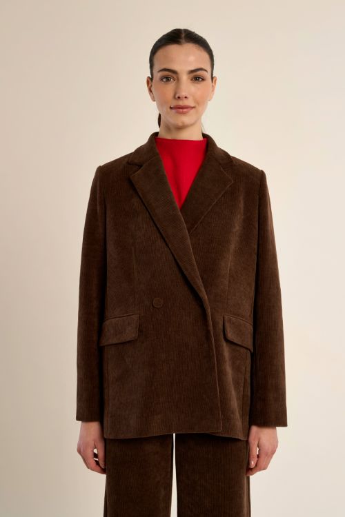 Blazer droit en velours