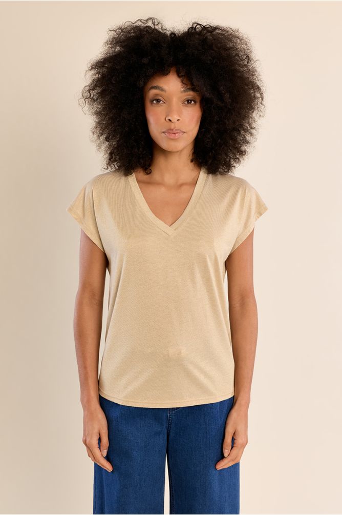 Plain V-neck T-shirt