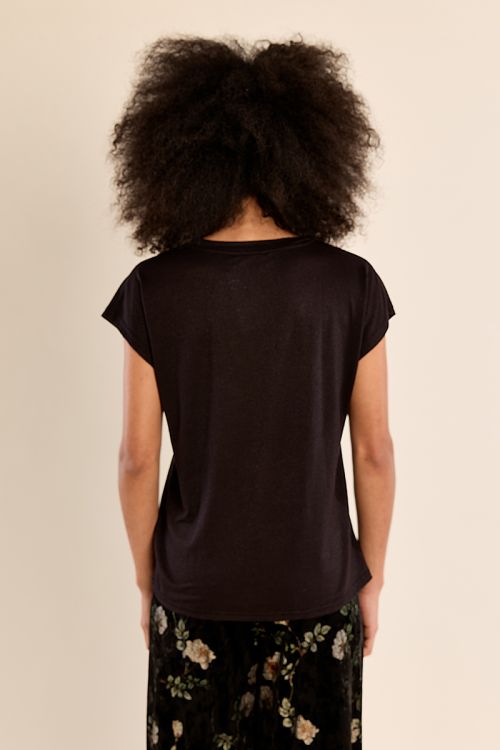 T-shirt col V uni