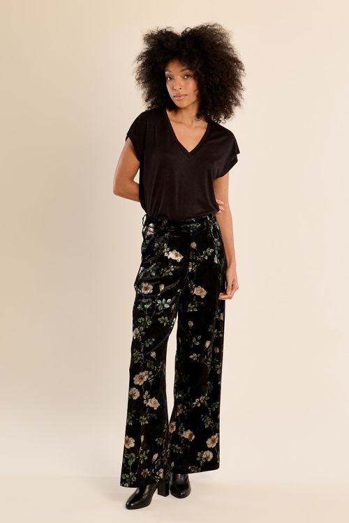 T-shirt col V uni