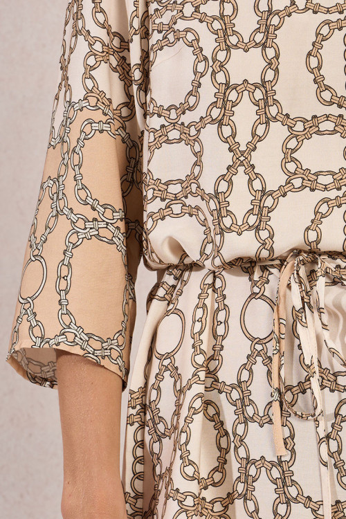 Robe courte, imprimée