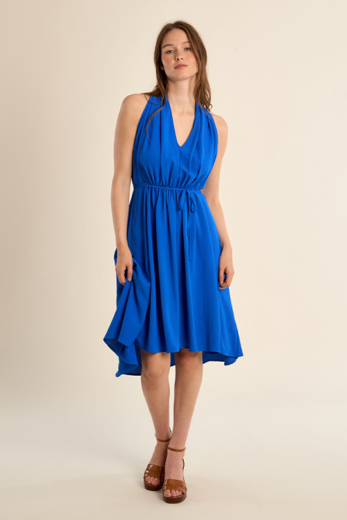 Short sleeveless dress, asymmetrical