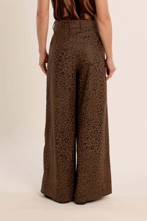 Pantaloni con pinces con stampa leopardata - Molly Bracken