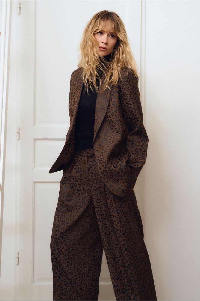Blazer satinato leopardato - Molly Bracken